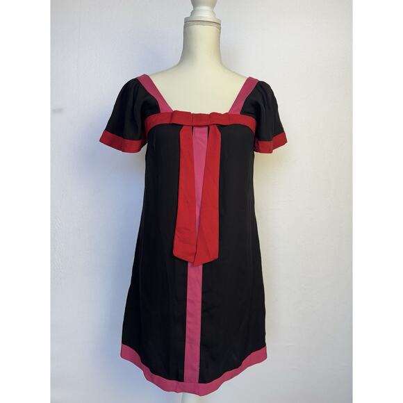 Vtg Dead Stock 90’s Betsey Johnson Black Dress Short Sleeve Made In USA Size 4 - Picture 2 of 7